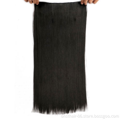 MYZYR 5 clips/piece Natural Silky straight Hair Extention 22inches Clip in women pieces Long Fake synthetic Hair